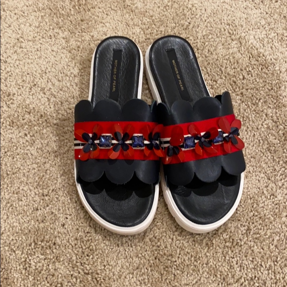 Mother Of Pearl Platform Slides